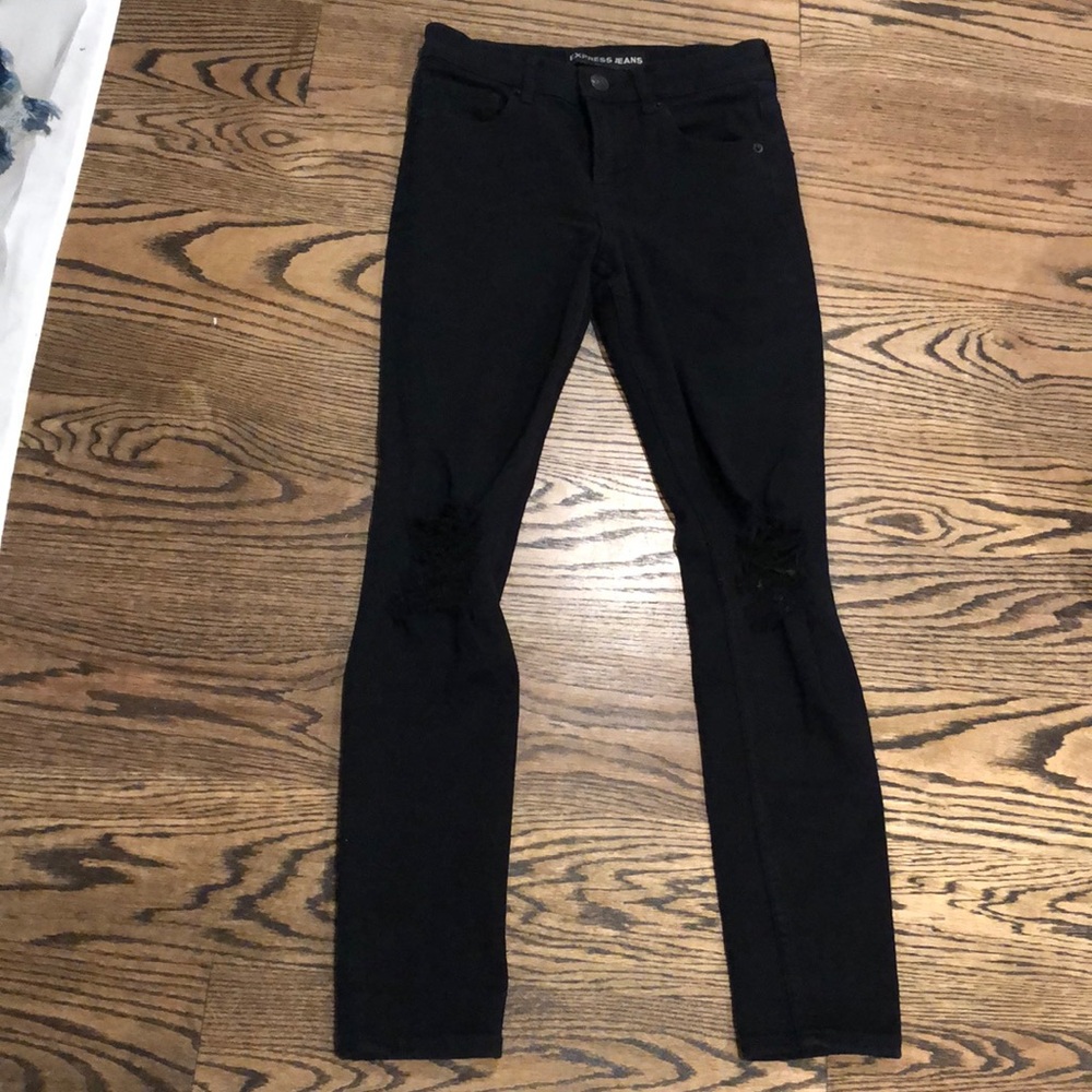 Express Jean legging knee ripped